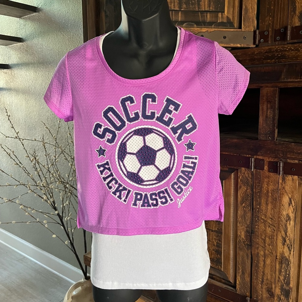 NWT Justice Girls Soccer T-Shirt